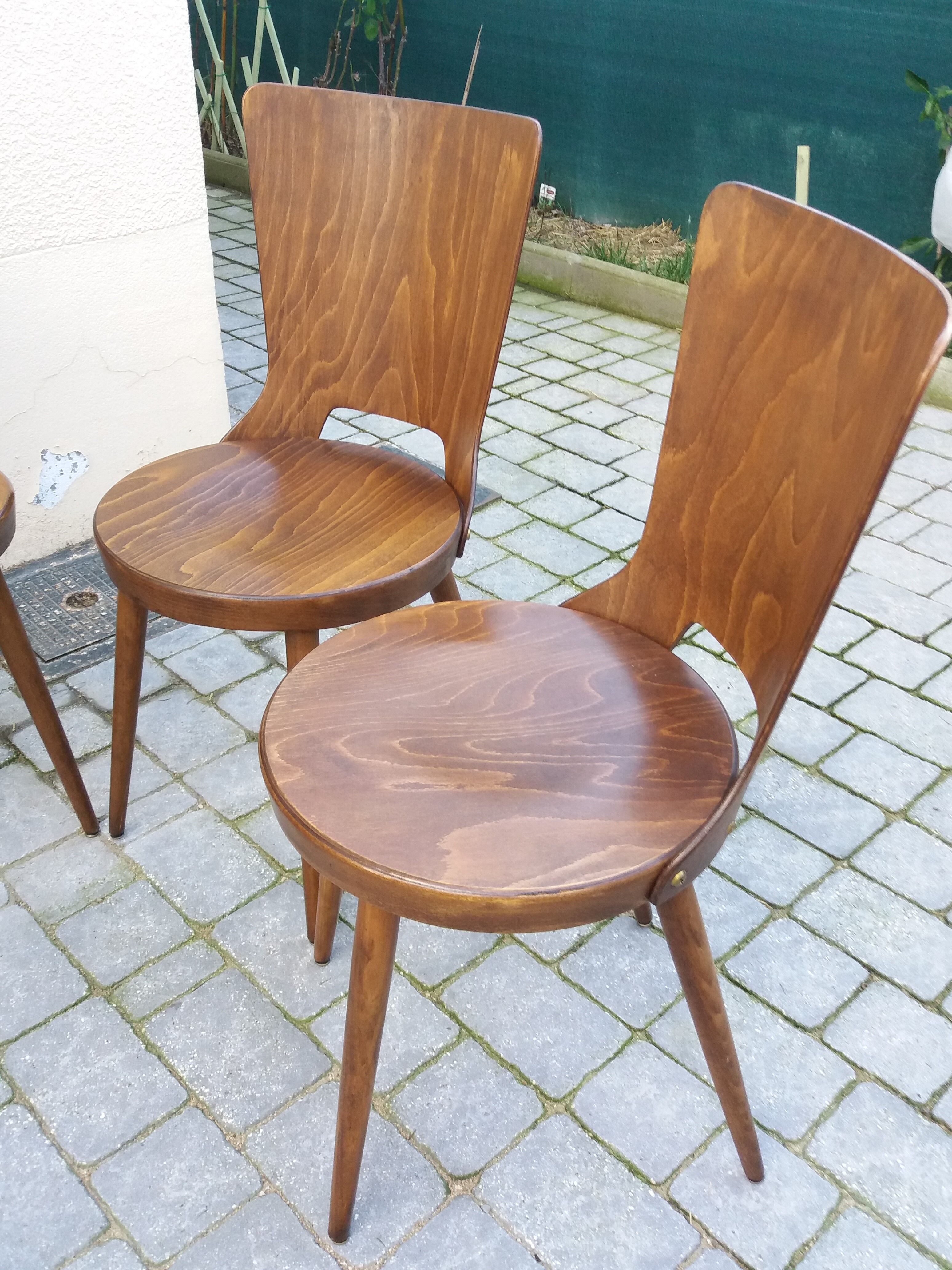 Lot de 3 chaises Baumann modèle dove