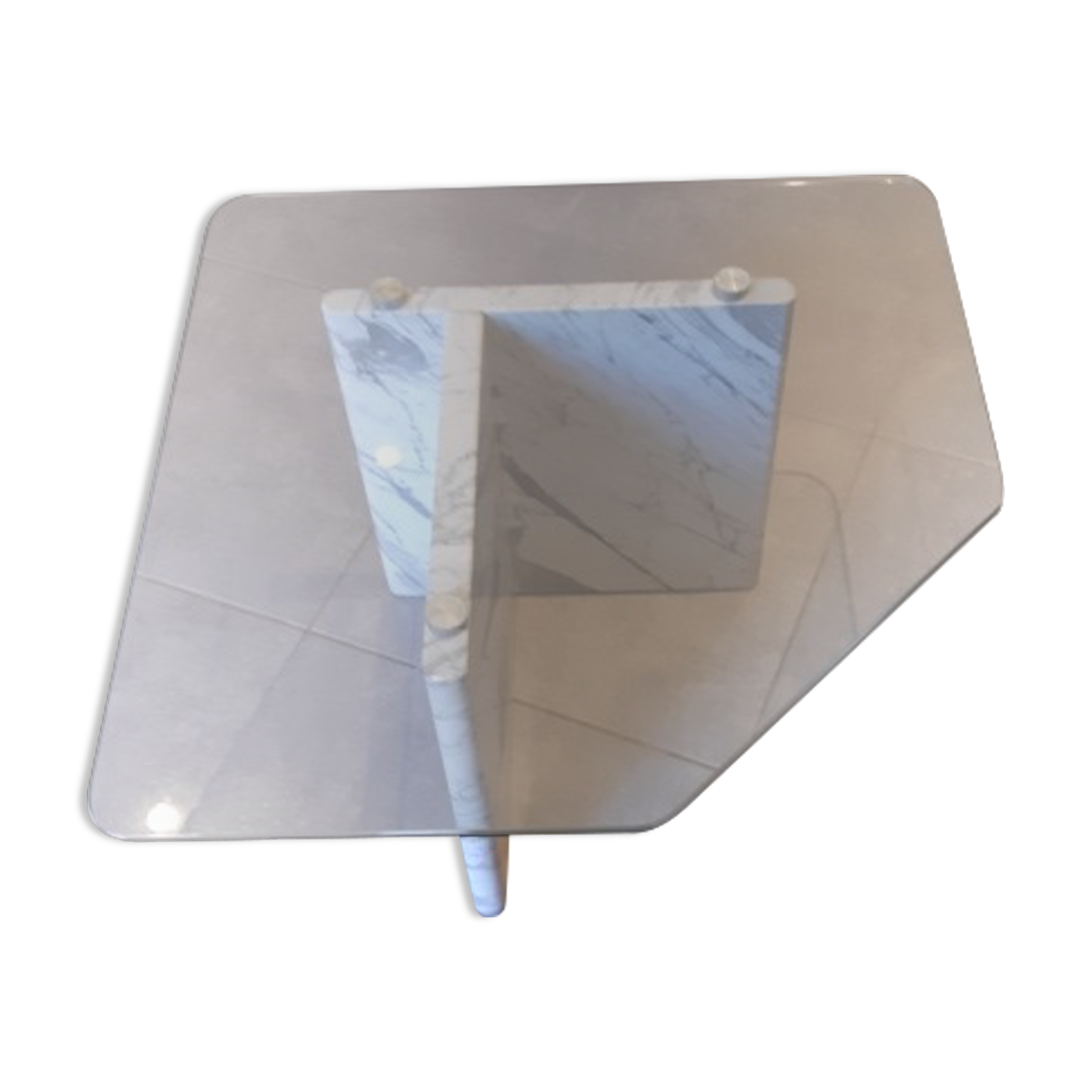 Carrara marble coffee table,