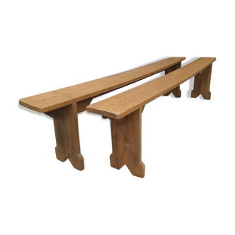 Pair of farm benches