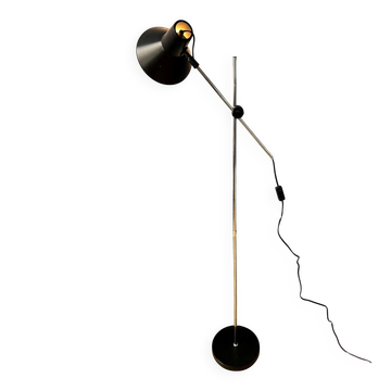 Lampadaire vintage noir réglable dans le style de Hoogervorst