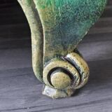 Buffet style Louis XV green and golden cerusé.