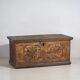 Antique solid gilded wooden chest dated 1846 #86