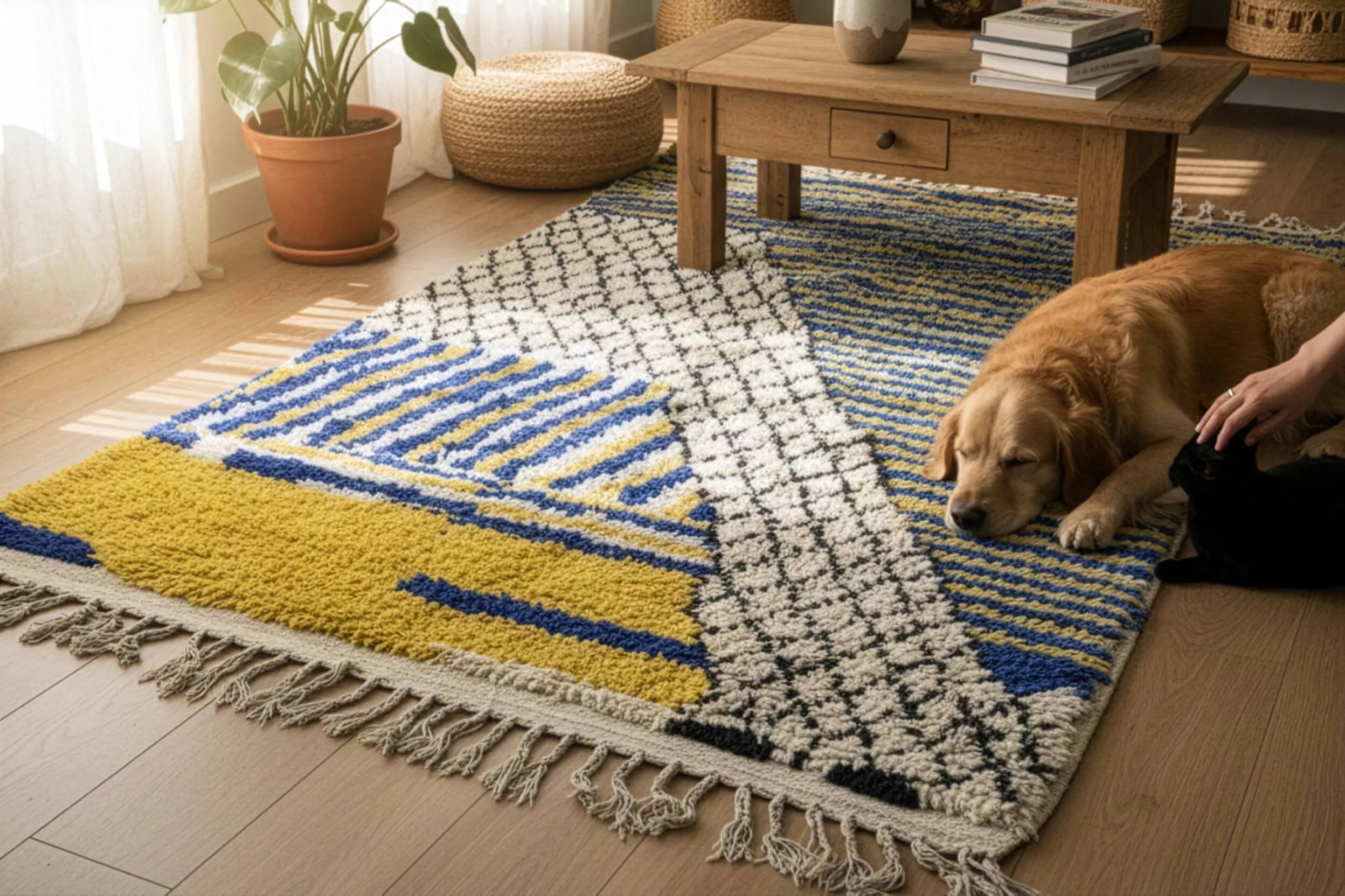 Traditional handmade Moroccan rug 2.5 x 1.5 m