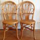 4 chairs rattan wicker canned vintage