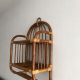 Vintage rattan shelf