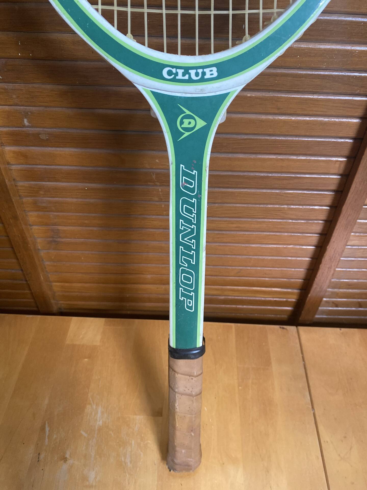 Vintage dunlop club wooden tennis racket + zéphyr protection