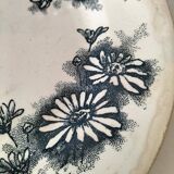 Set of 6 ironstone plates in shades of blue, late 19th to early 20th century.