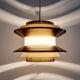 Mid-Century Labelled Trava Ceiling or Pendant Lamp by Carl Thore for Granhaga, Sweden, 1970s