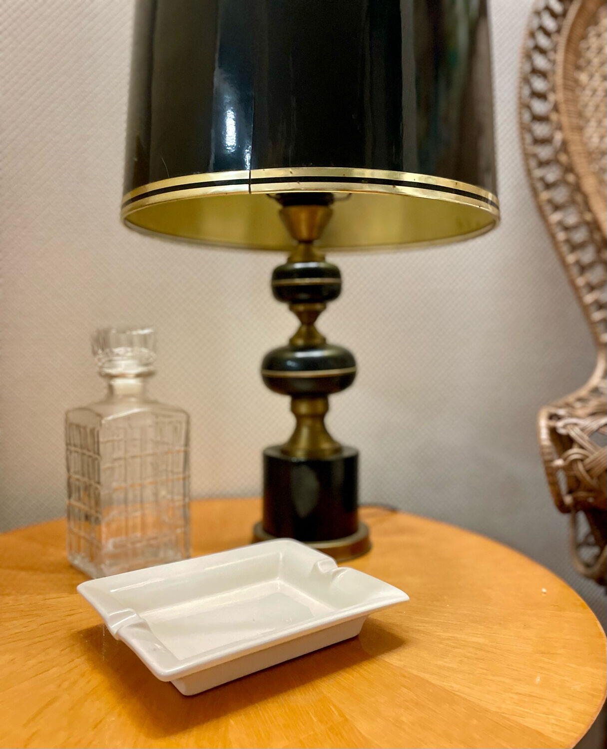 Cendrier en céramique blanc