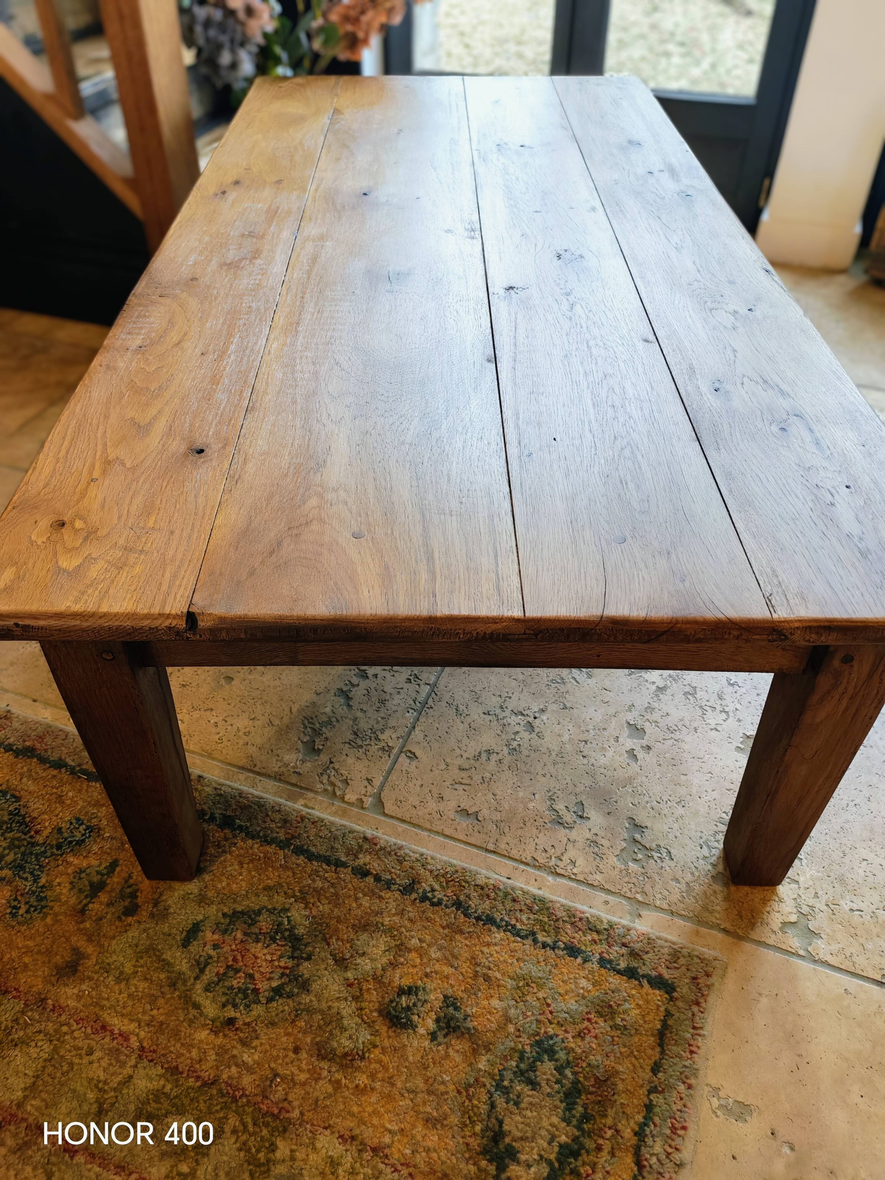 Solid oak coffee table