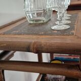 Bamboo side table late 19th century Perret and Vibert style