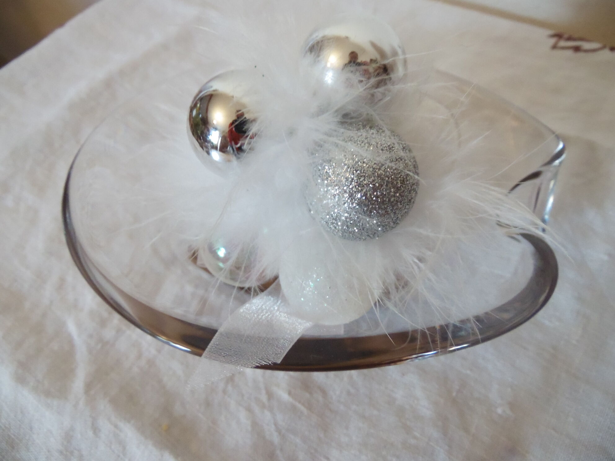 Empty pocket transparent brown crystal style daum