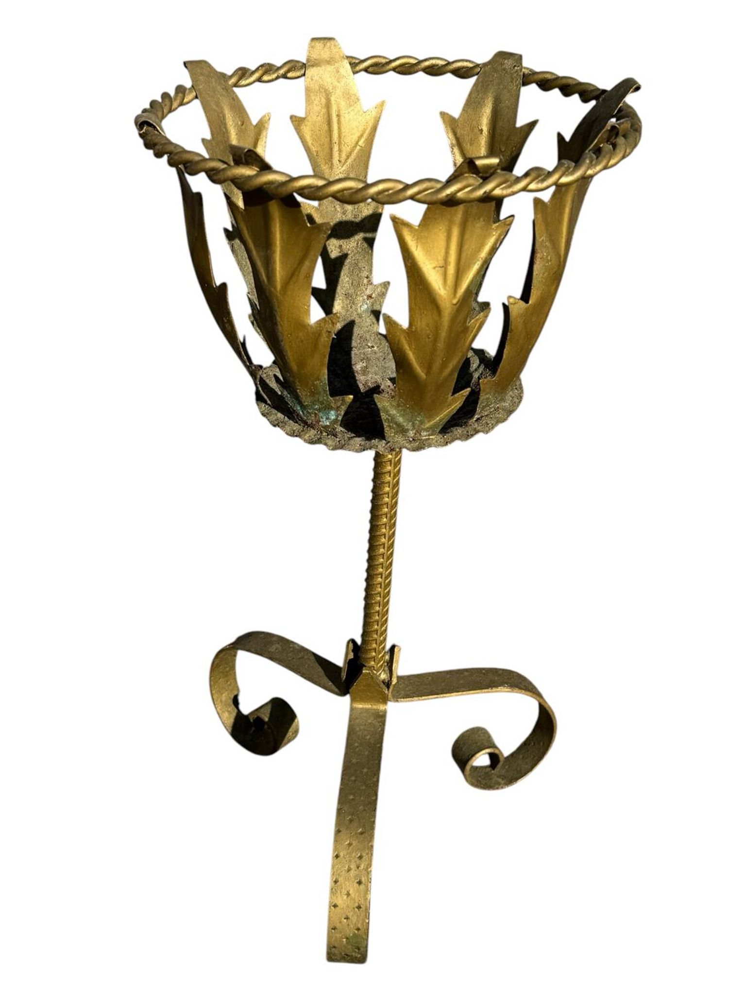 Wrought iron flower holder from the 50s