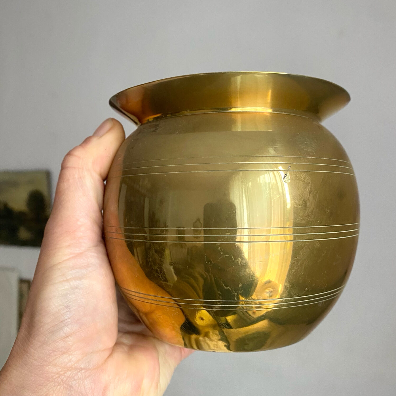 Paire de cache pots en laiton 