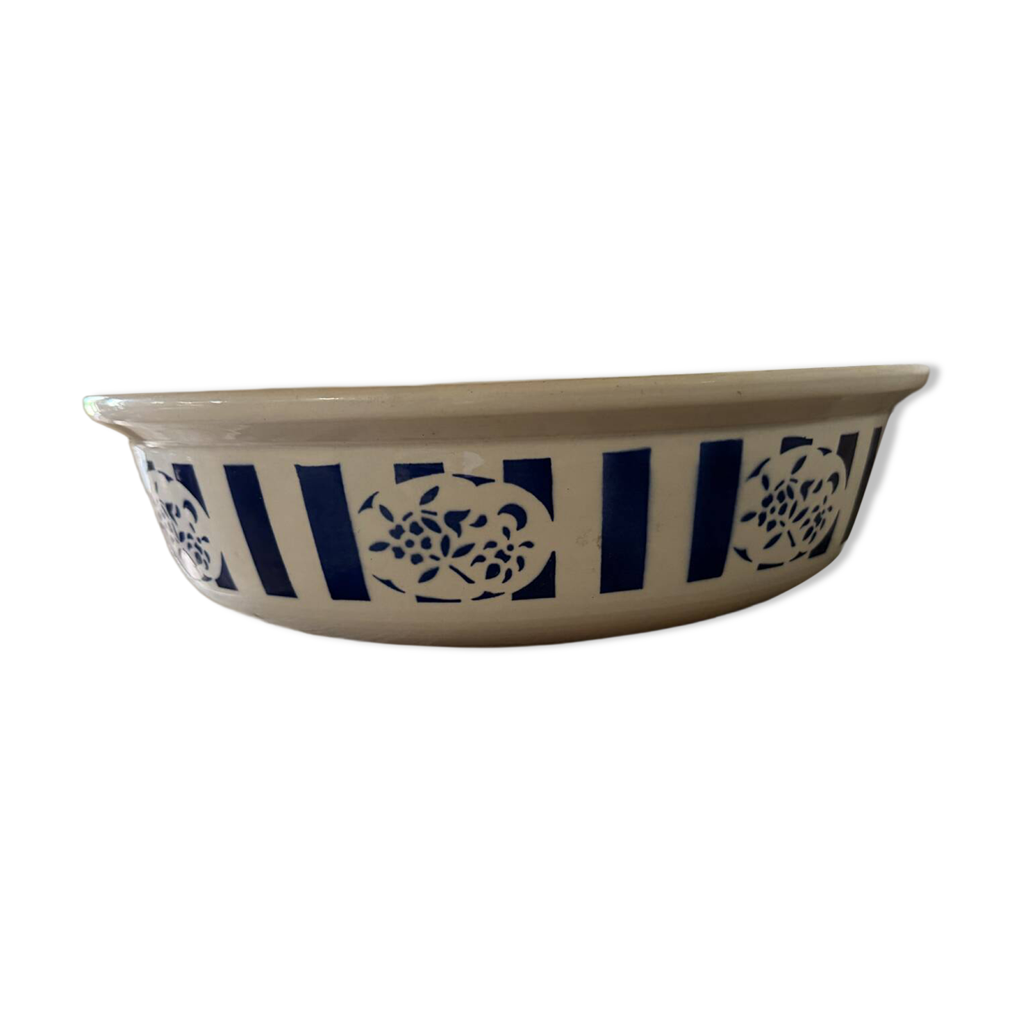 Large earthenware salad bowl