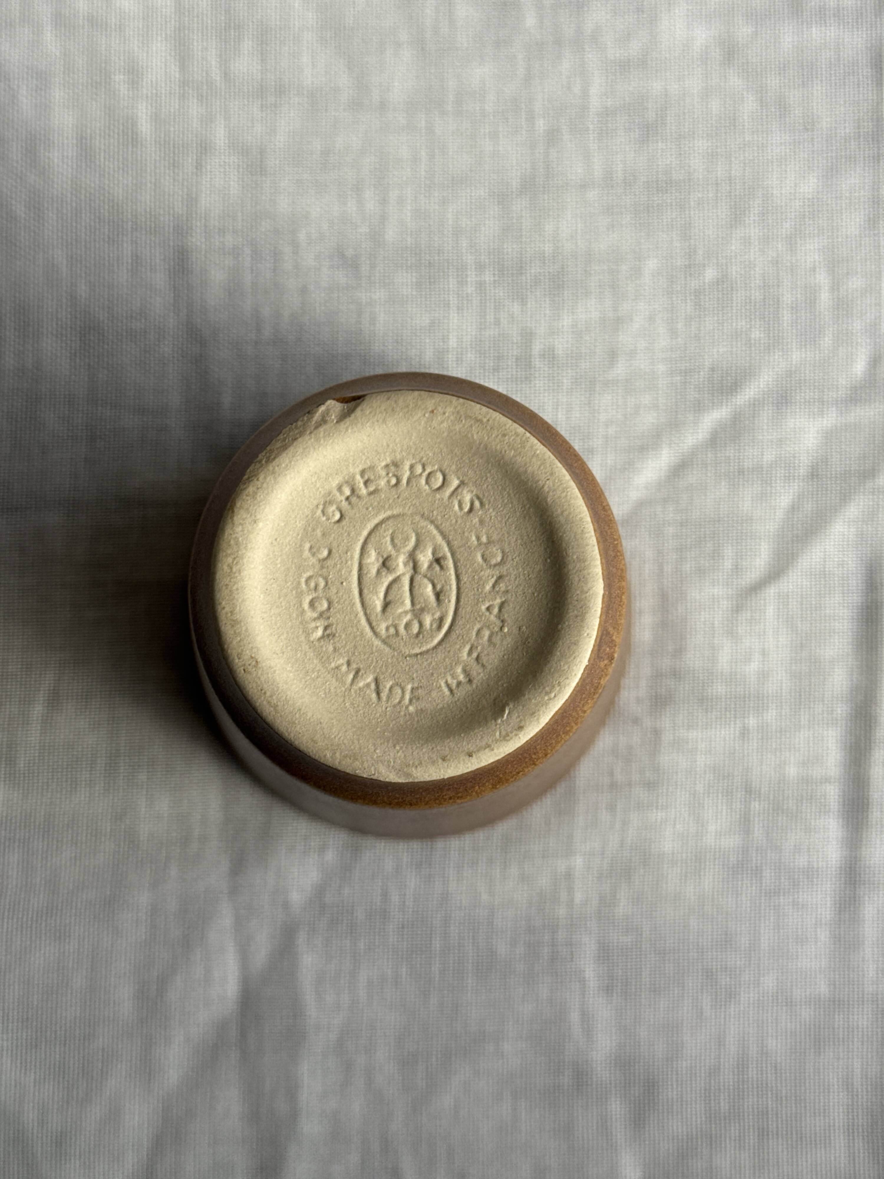 Set of 10 small stoneware mugs from Digoin.