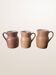 Set of 3 matte stoneware jugs