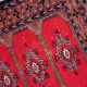 Vintage carpet Uzbek Bukhara handmade 62cm x 106cm 1970s