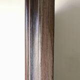 Beveled mirror with molded wooden frame - 87x67 cm