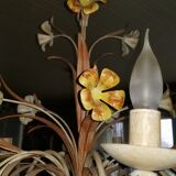 Lustre floral Italien en tôle