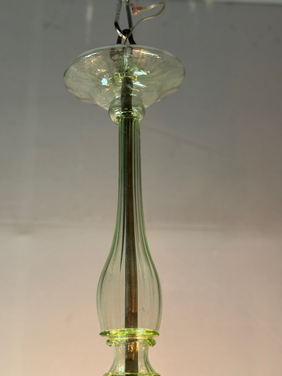 Green Murano glass Venetian chandelier, circa 1940