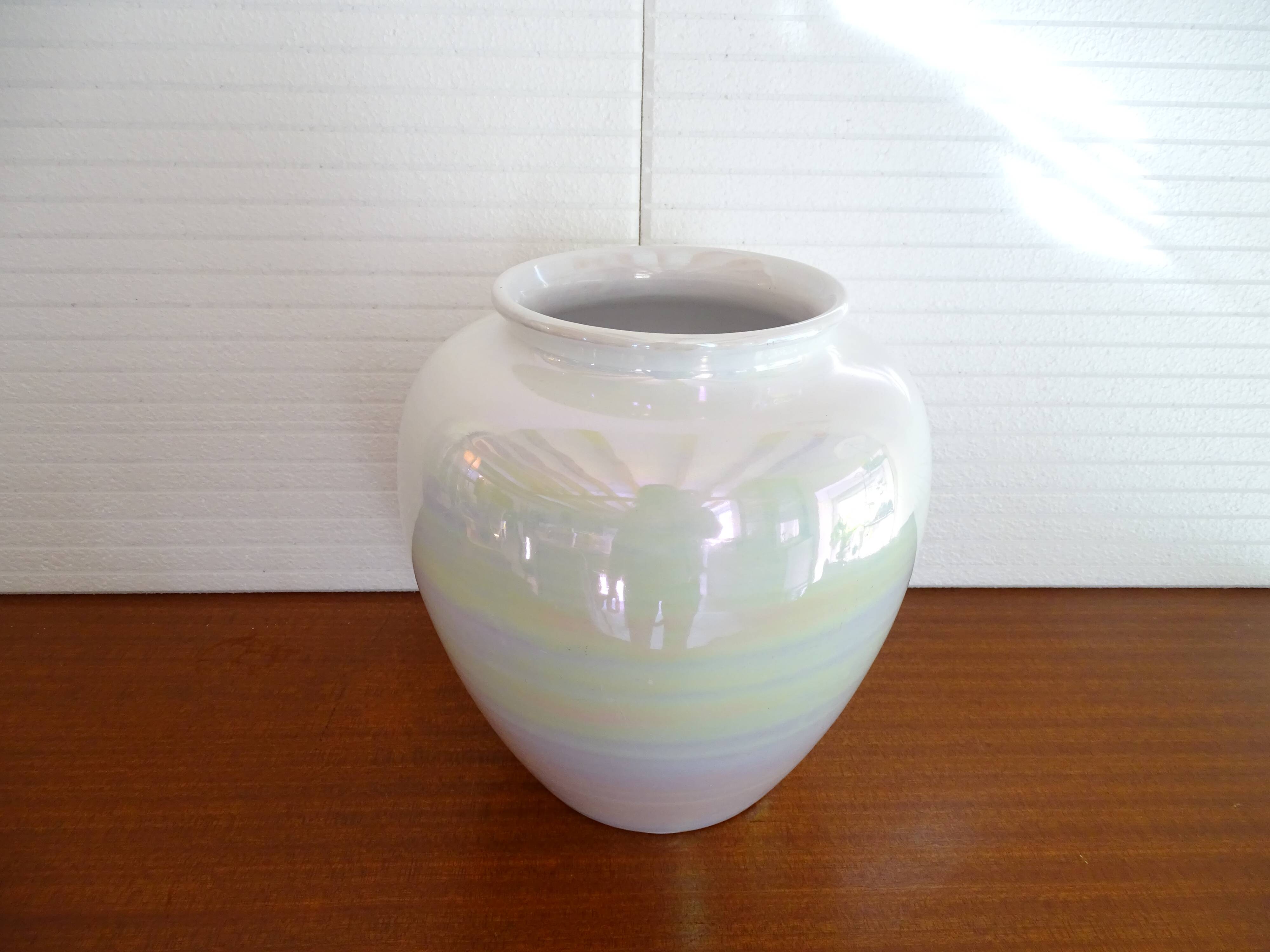 Iridescent earthenware vase, 1960