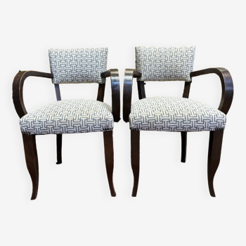 Pair of bridge armchairs