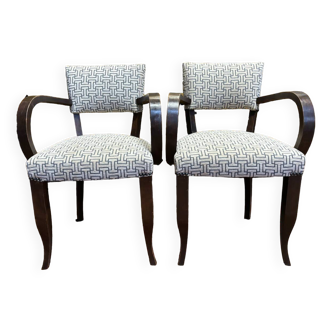 Pair of bridge armchairs