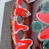 Magnificent decorative plate or fruit bowl signed Vallauris vintage.