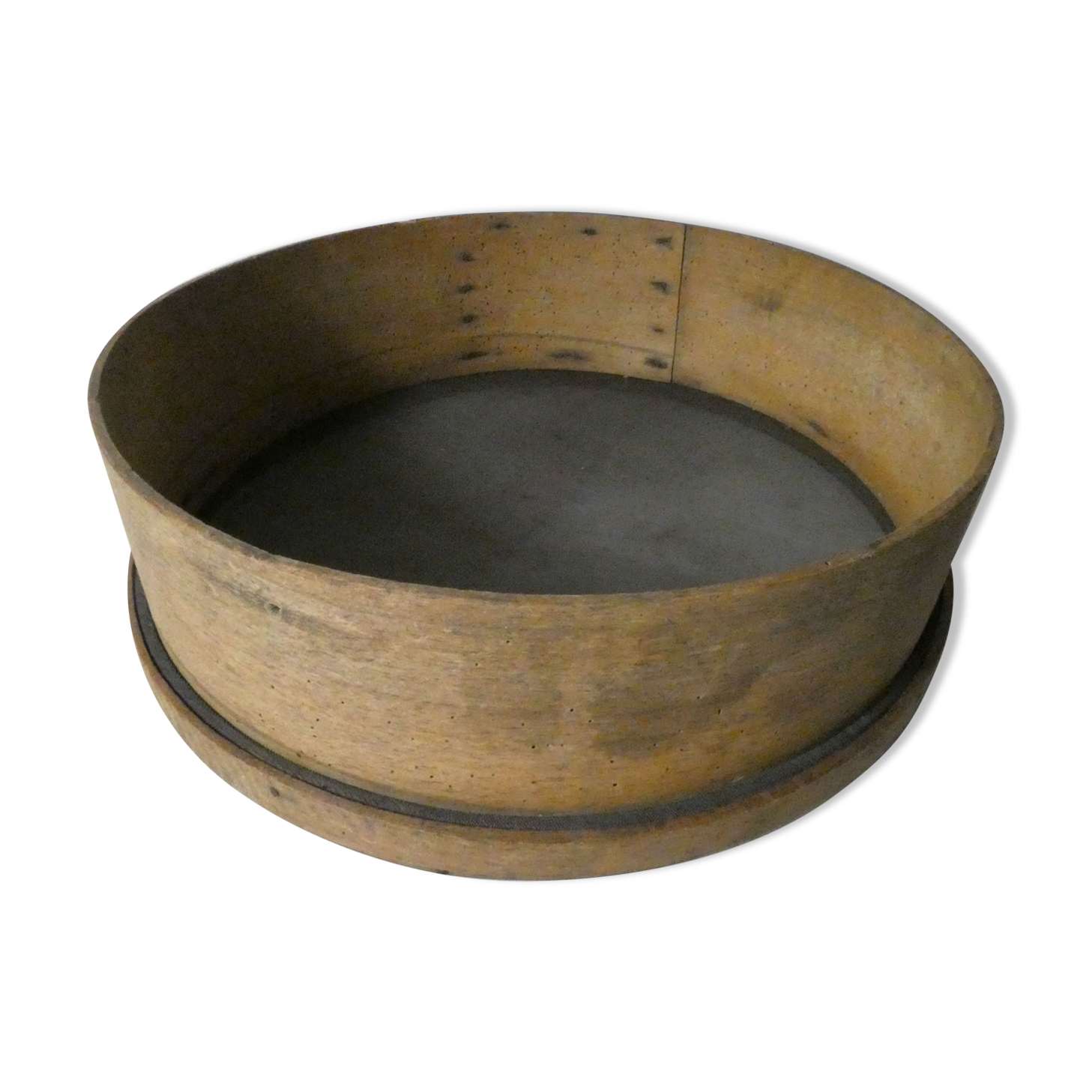 Ancien tamis en bois vintage art populaire