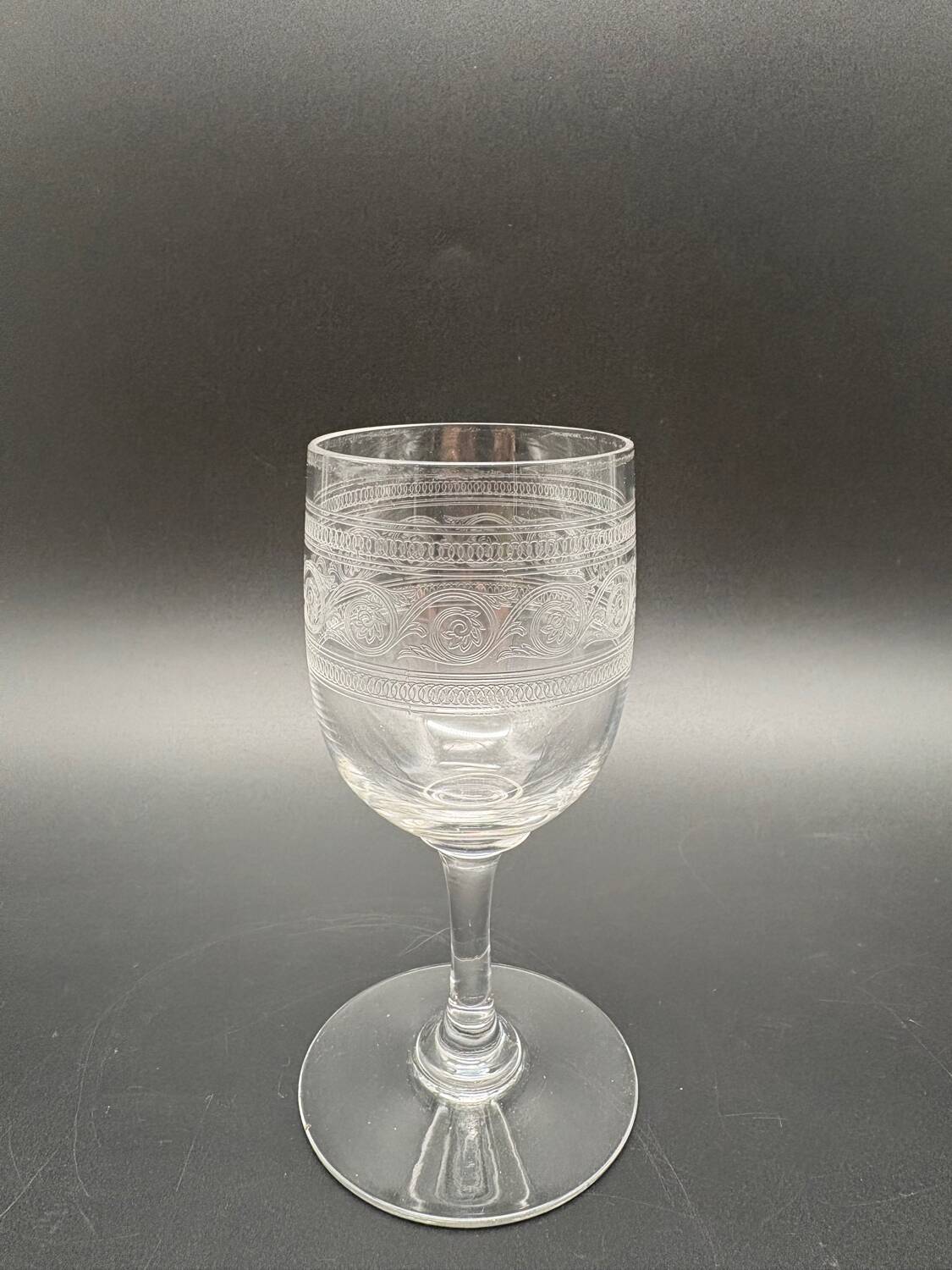 Baccarat crystal glassware and decanter set, Athenian engraving
