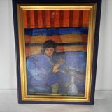 Oil painting on canvas "French Childhood" 1980