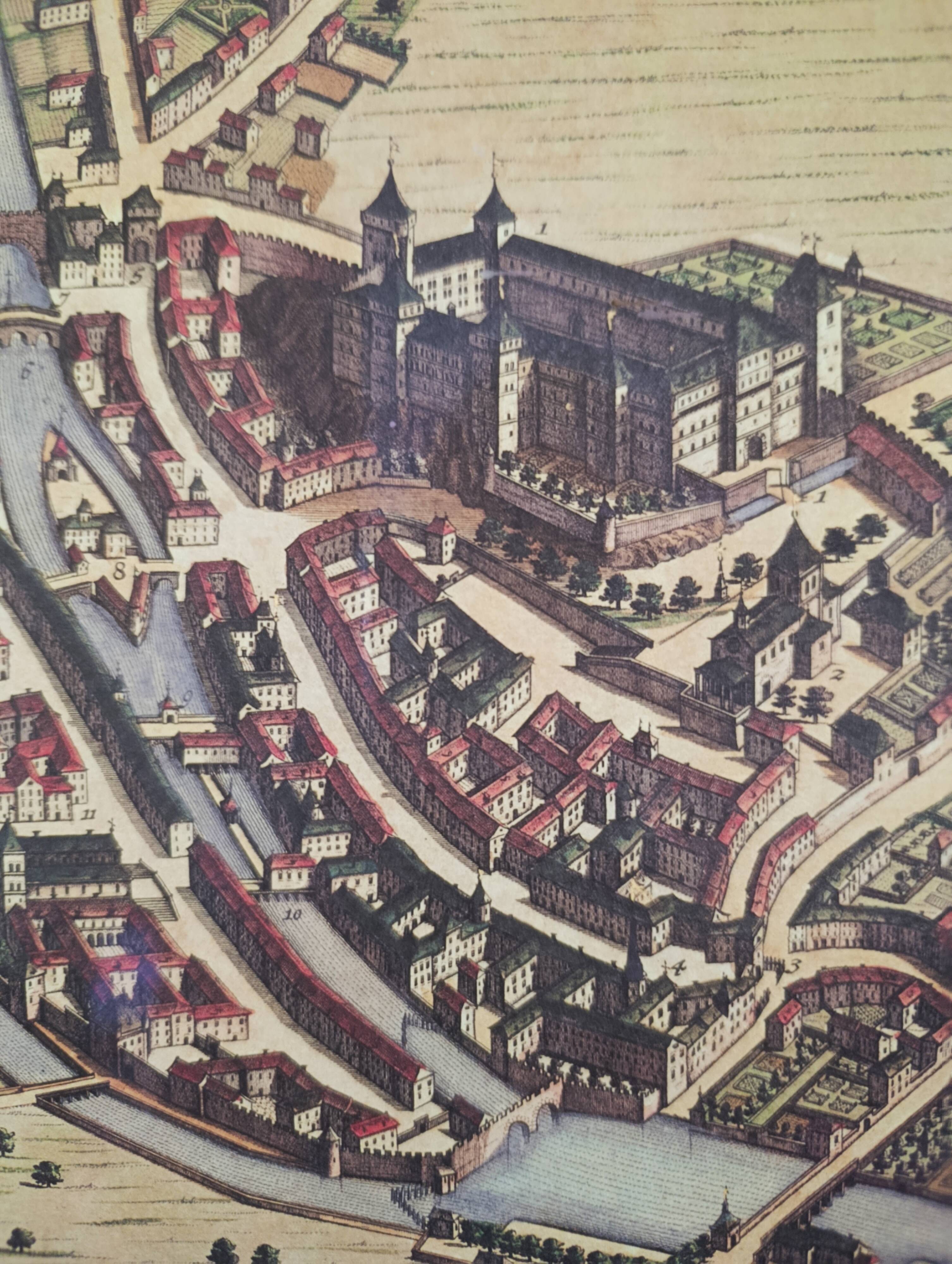 Map of Annecy. Reproduction 1682