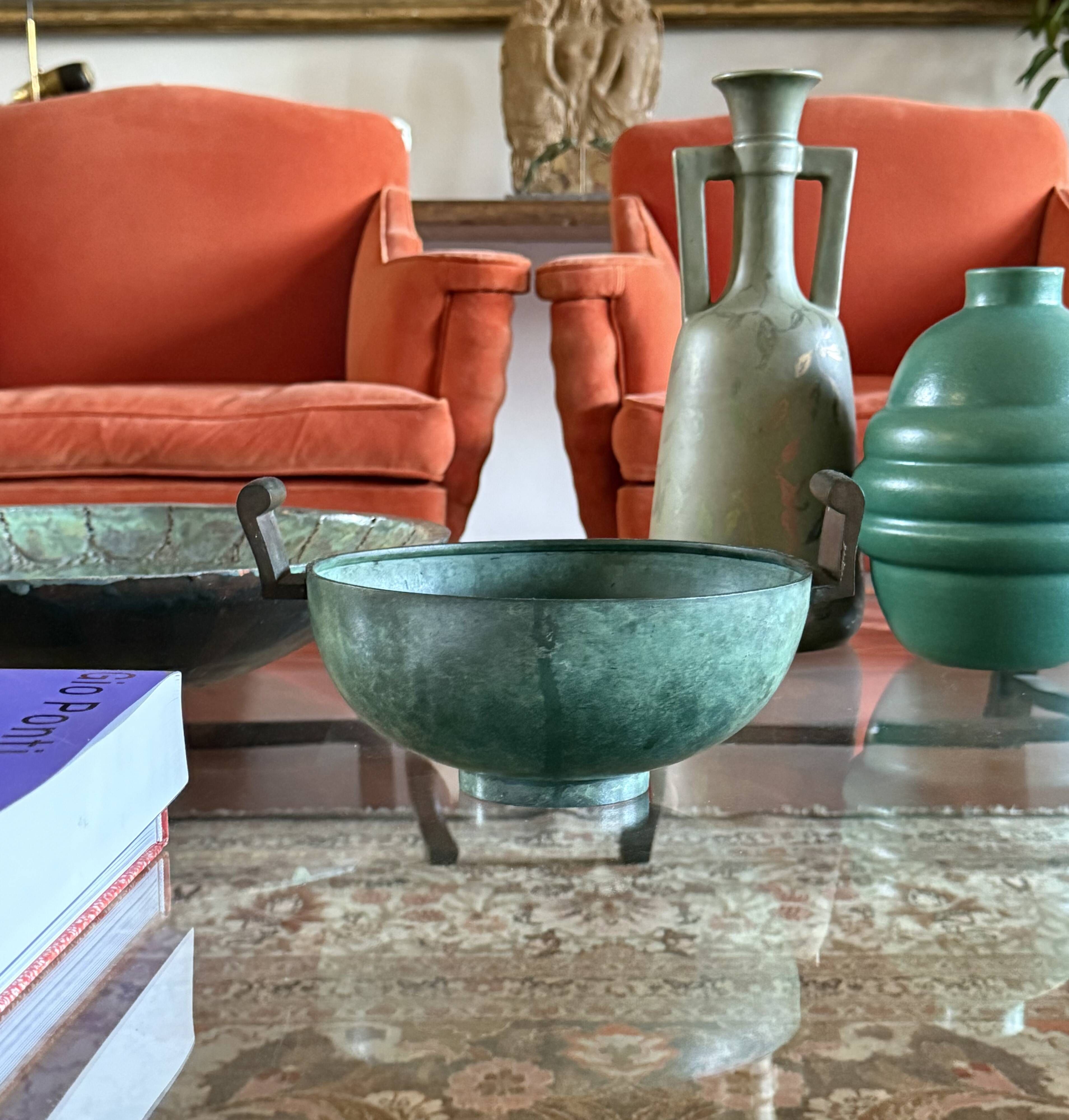 Art Deco bronze vase, Italy ca. 1930s