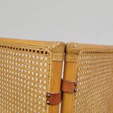 Vintage wicker claustra screen - 1950s
