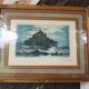 Tableau aquarelle Mont St Michel encadré