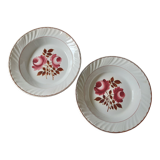 Set of 2 round dishes Hamage and Moulin des loups North