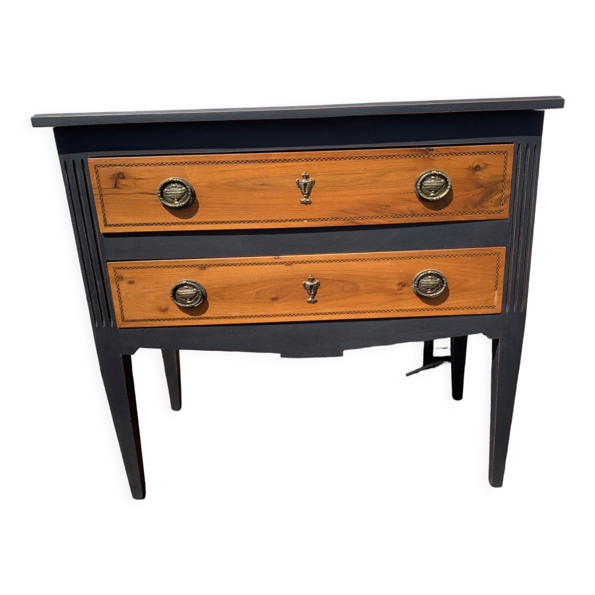 Directoire style chest of drawers Louis XVl matt black