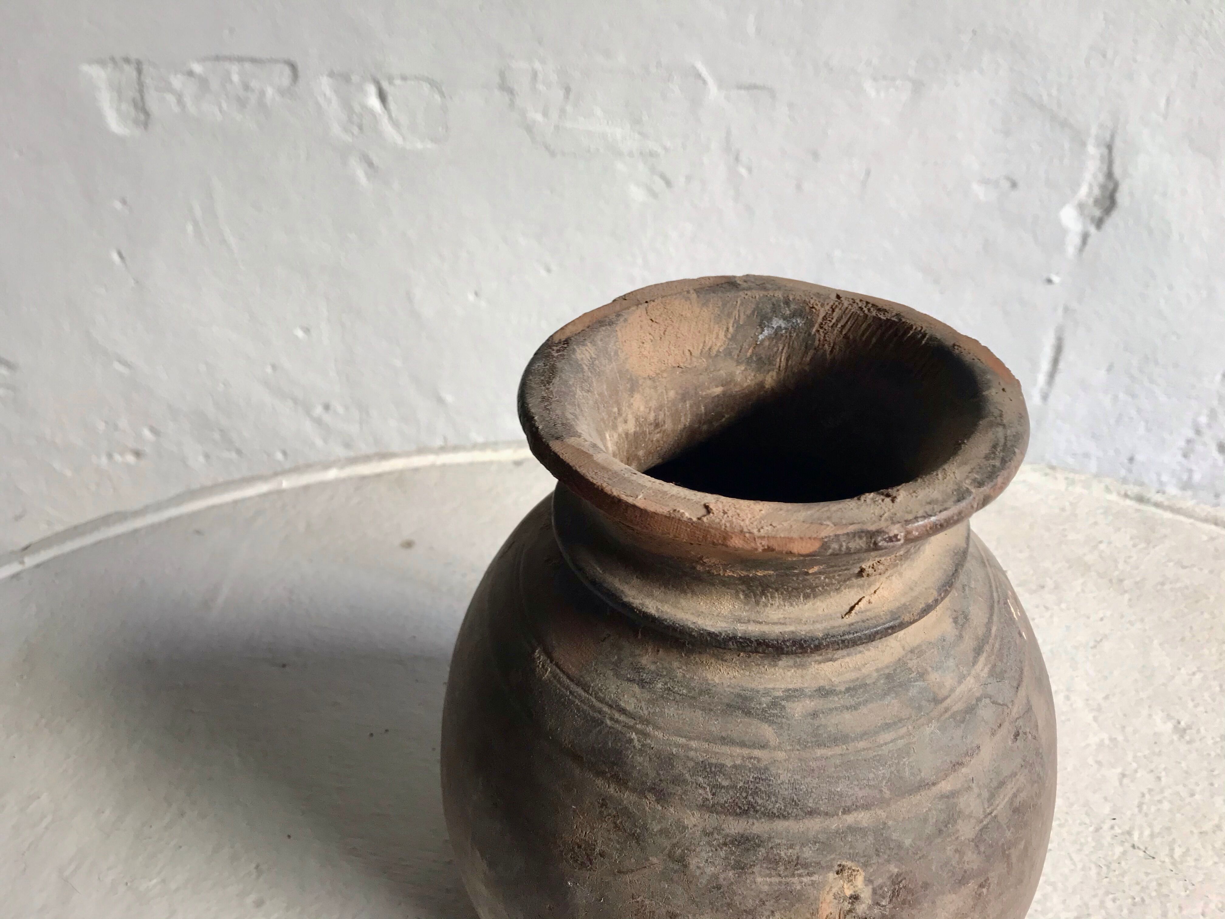 Antique indian wooden pot