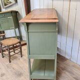 Old 2-door service console in restyled solid oak