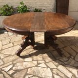 Oval table with walnut extensions Napoleon III era