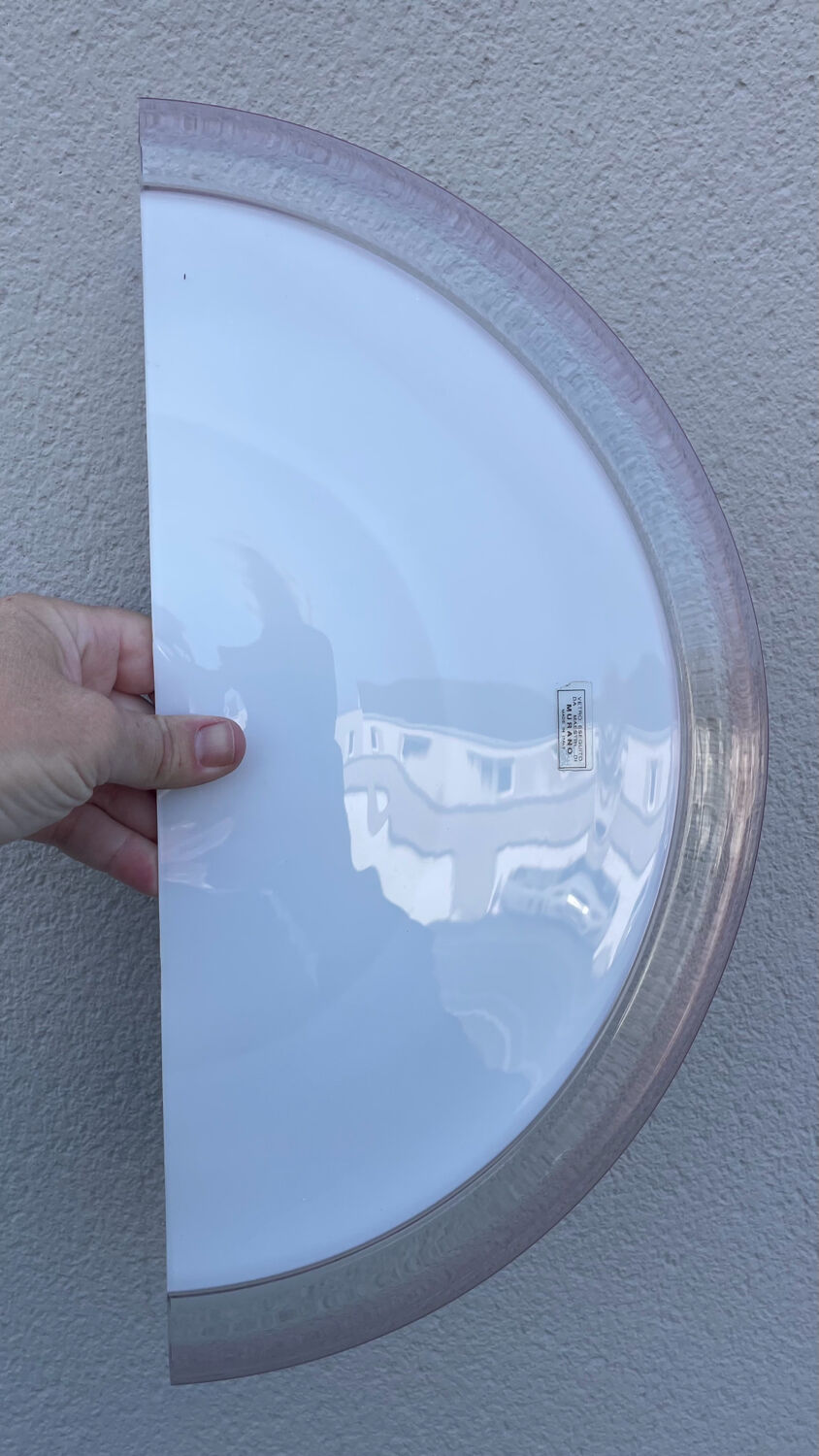 Paire de lampes demi-lune Murano li
