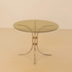 Tulip dining table and smoked glass 80's