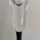 set of 6 vintage champagne flutes with black stems – 1970s
