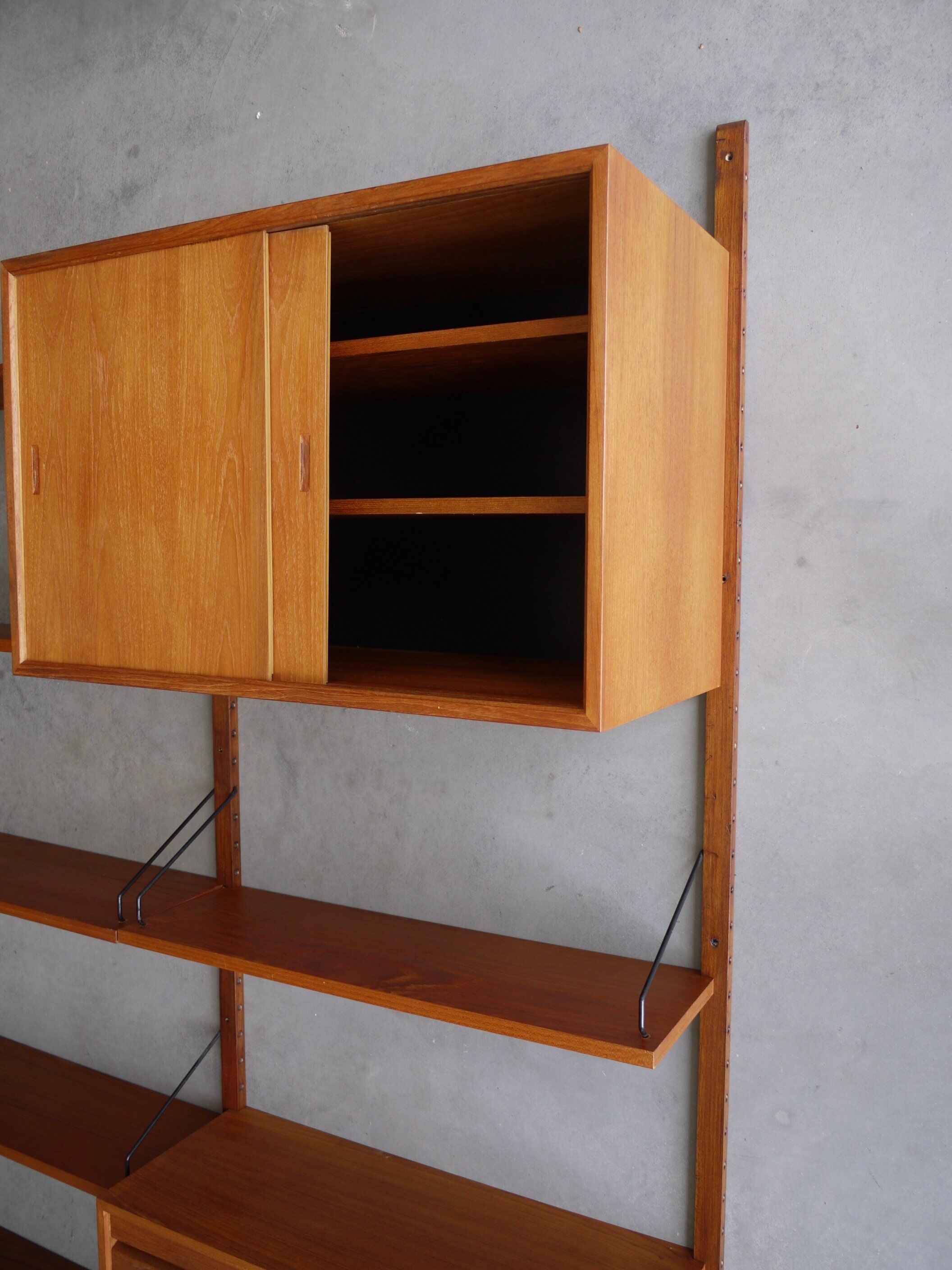 Danish teak royal wall unit by Poul Cadovius, 1960s