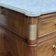 Louis XVI commode in mahogany with a marble top from the 1950s.