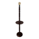 Lampadaire vintage en bois tourné avec tablette intégrée 