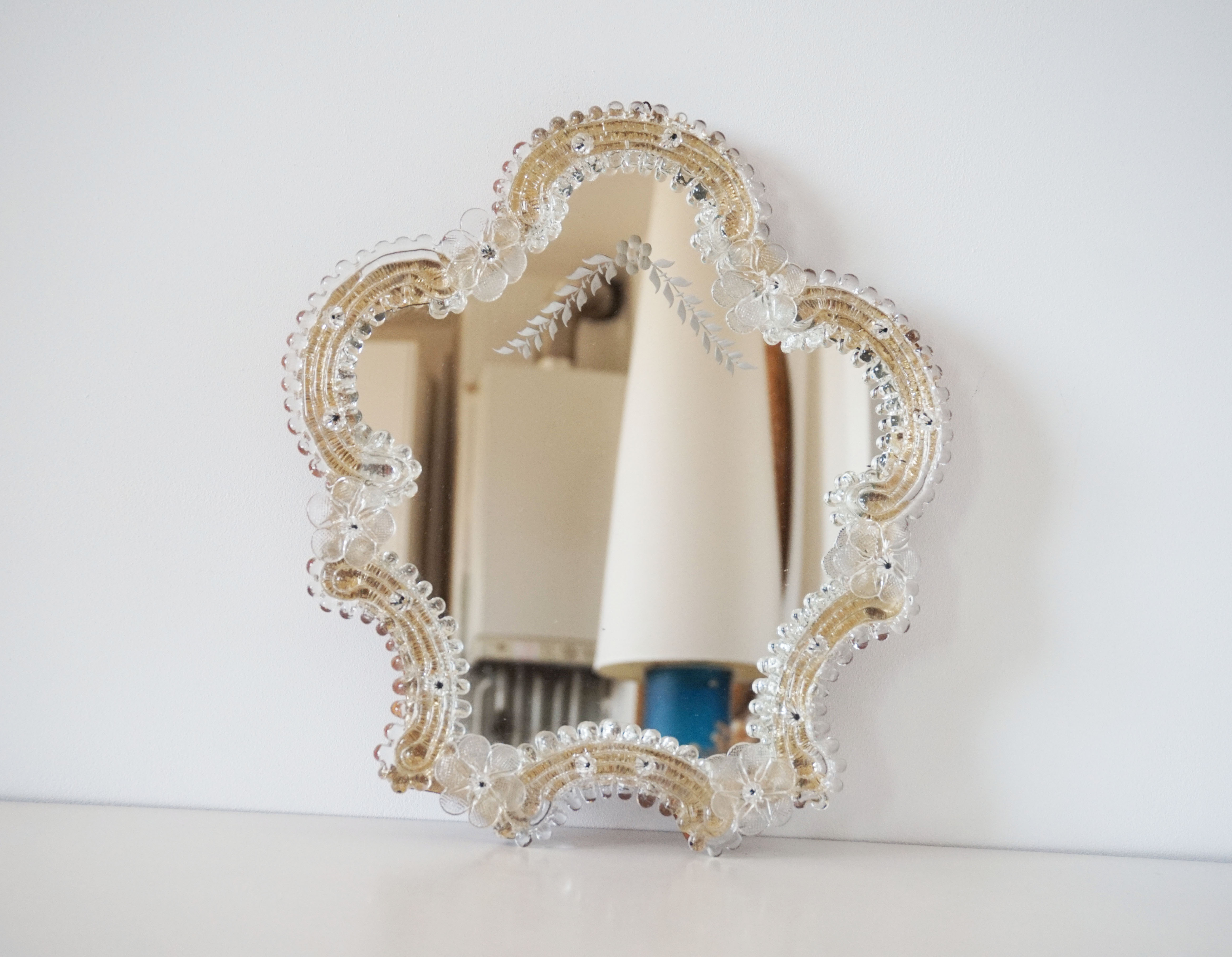 Venetian mirror in Murano glass 1950