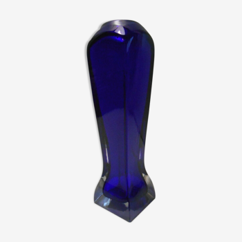 Vase soliflore vintage bleu cobalt