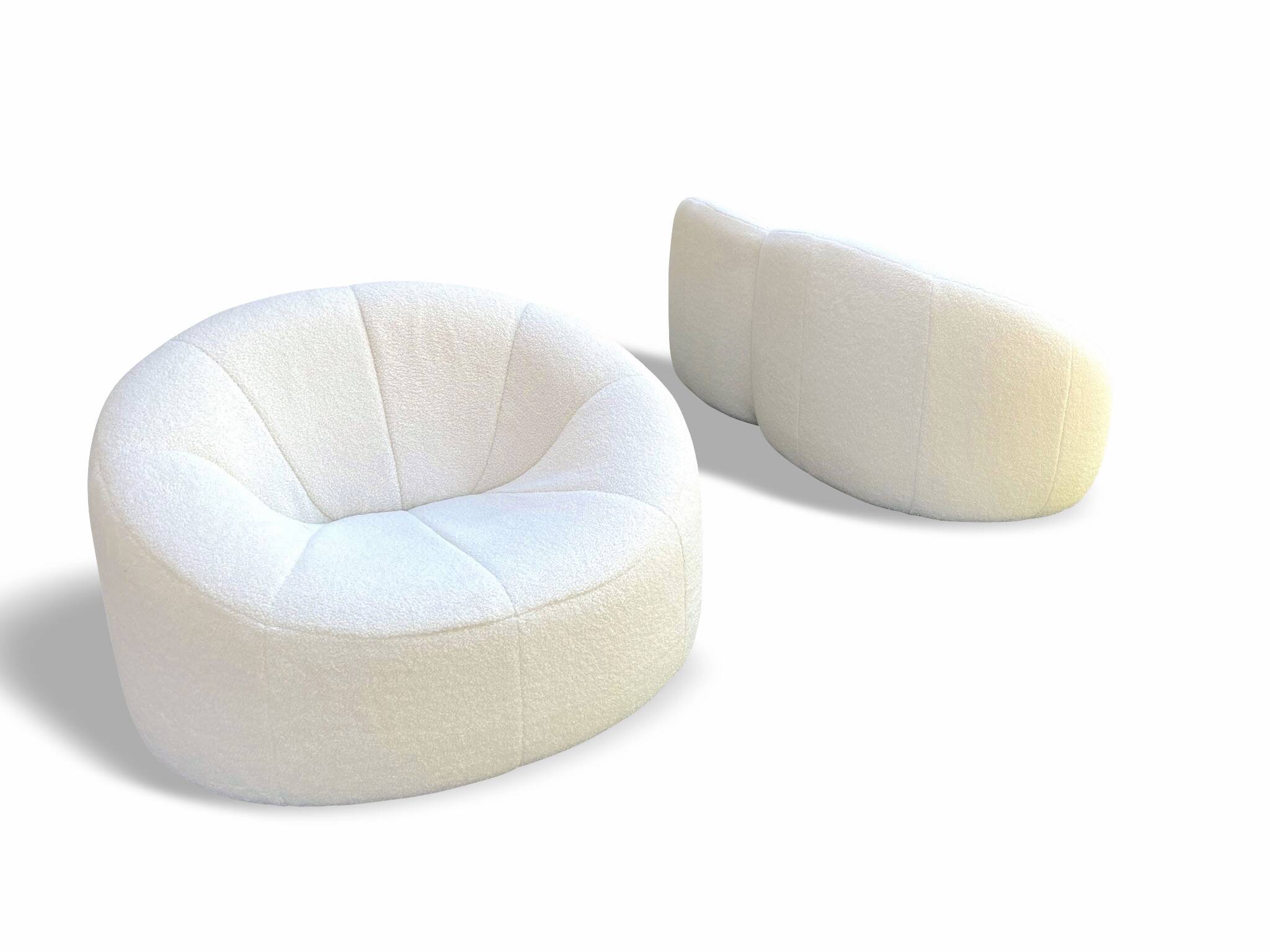 sofa + armchair "Pumpkin" by Pierre Paulin reupholstered